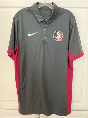 FSU Nike DryFit polo shirt